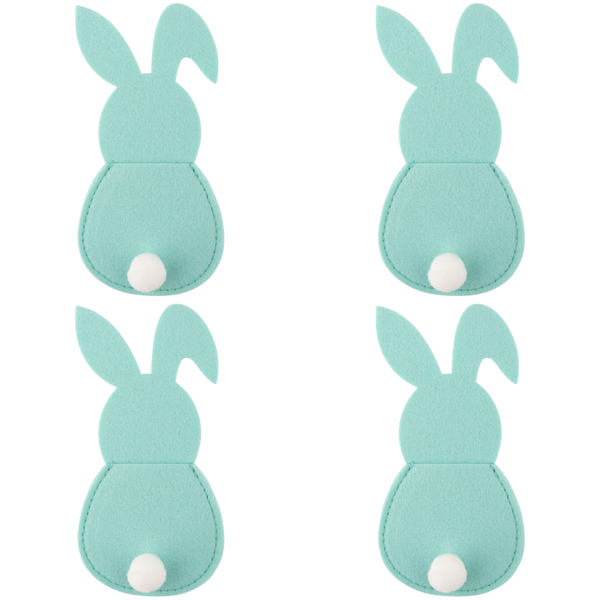 Altom Sada kapes na příbory Králík, 4 ks, 15 x 8,5 cm, mátová - thumb (1)