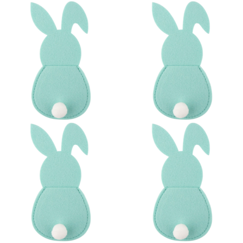 Altom Set de buzunare pentru tacâmuri Iepure, 4buc., 15 x 8,5 cm, mentă