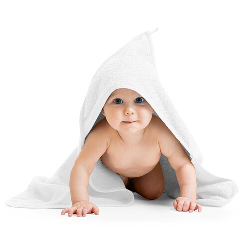 Prosop cu glugă pentru bebeluși, alb, 80 x 80 cm Alb