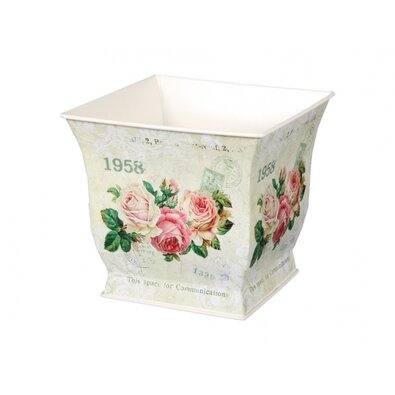 Бляшане кашпо Квіти троянди, 18 x 16 x 18 см