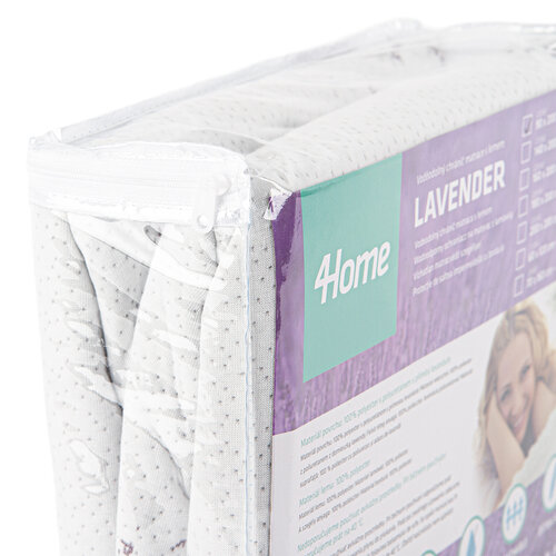 4Home Lavender Undurchlässiger Matratzenschoner mit Saum, 90 x 200 cm + 30 cm