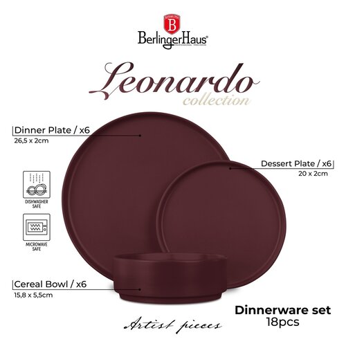 BerlingerHaus Set de 18 farfurii Leonardo