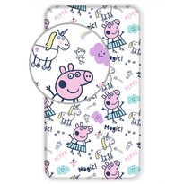 Cearșaf d epat din bumbac Peppa Pig 002, 90 x 200 cm Cearșaf d epat din bumbac Peppa Pig 002, 90 x 200 cm