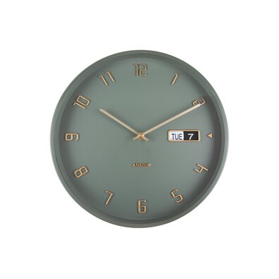 Karlsson 5953GR design ceas de perete 30 cm, verde junglă