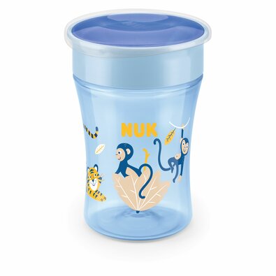 NUK hrnek Magic Cup s víčkem 230 ml, modrá