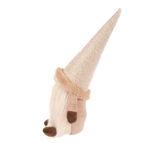 Vianočná dekorácia Škriatok stojaci, v. 32 cm, béžová/hnedá