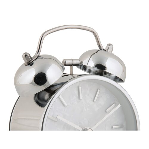 Karlsson 6009CH designový budík stříbrná, pr. 12 cm