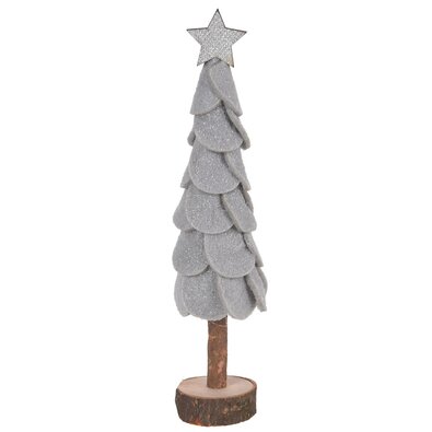 Vianočná dekorácia Felt tree 27 cm, sivá