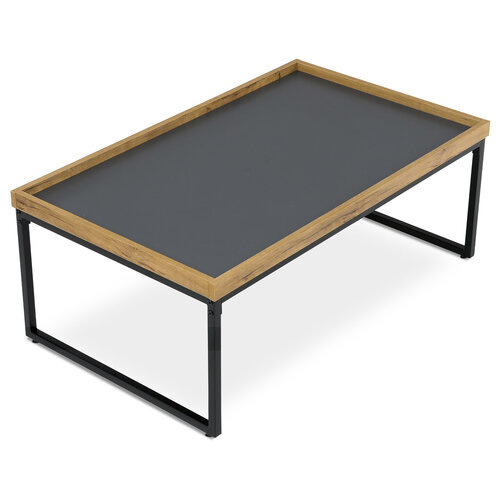 Couchtisch mit dekorativer Kante, 100 x 60 x 39 cm