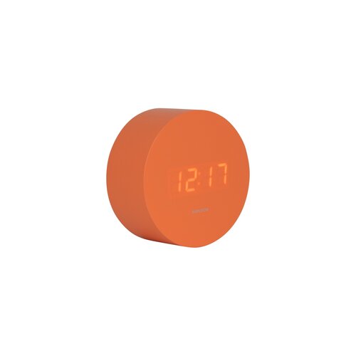 Karlsson 5981OR ceas LED de design cu alarmă portocaliu, diametru 9 cm