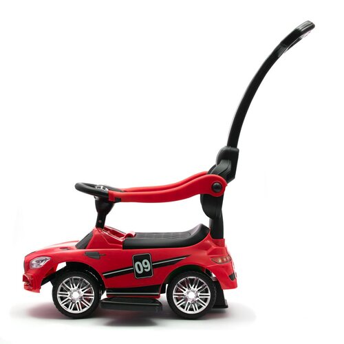 Mașinuță Baby Mix pentru copii cu sunet și barăde ghidare Racer, roșu