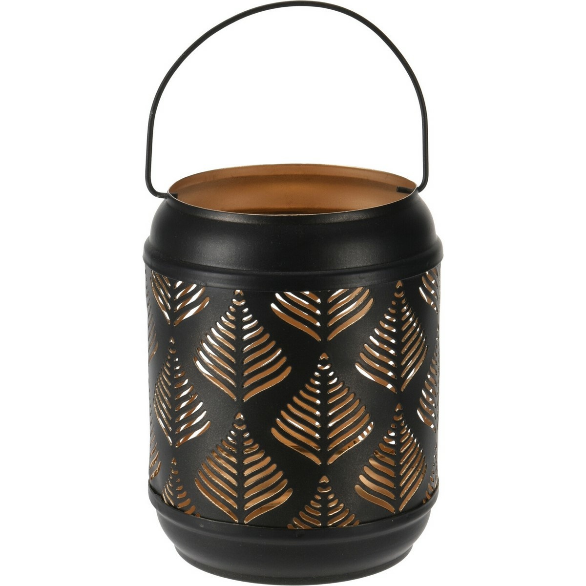 Oriental fém lámpás Leaf fekete, 13 cm akciós termékkép 1