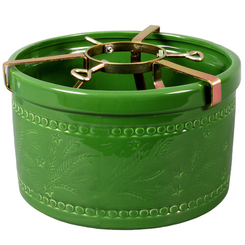 Ceramiczny stojak pod choinkę, zielony