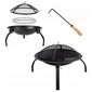 Gartenfeuerstelle mit Deckel Schwarz, Durchmesser 56 x 39,5 cm