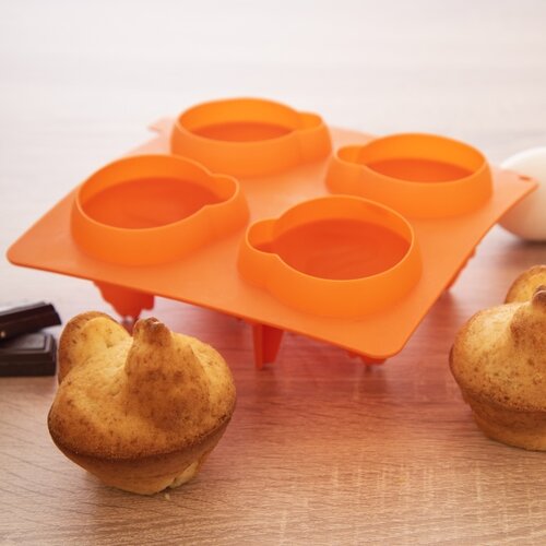 Orion Forma silikonske piščančke 4, oranžne