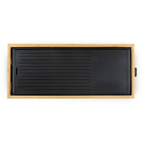 DOMO DO9270G stolní elektrický Plancha gril Bamboo Style