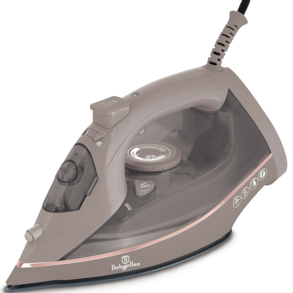 BerlingerHaus Žehlička naparovacia 2200 W Taupe
