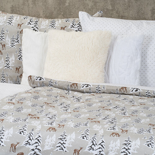 Lenjerie de pat din bumbac 4Home Christmas forest , 140 x 220 cm, 70 x 90 cm