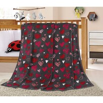 Дитяча ковдра Bellatex Ella Hearts, 100 x 155 см