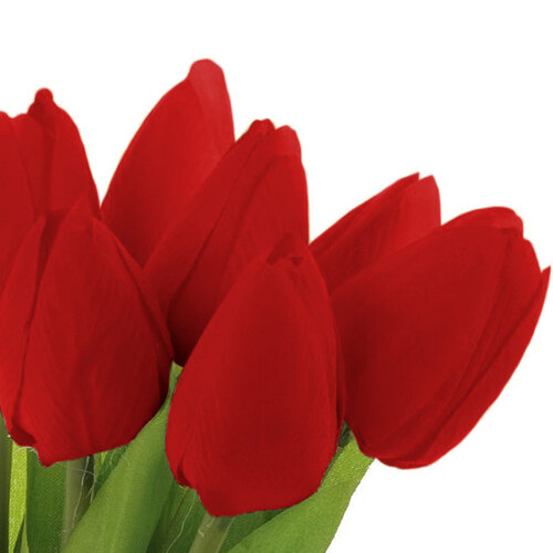 Puget červených tulipánov, 7 kvetov, 35 cm