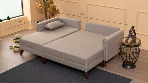 Sofa narożna Bella Narożnik Lewy 2 Kremowy