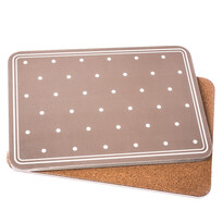 Podstavki Polka dots sive barve, 29 x 21 cm ,komplet 2