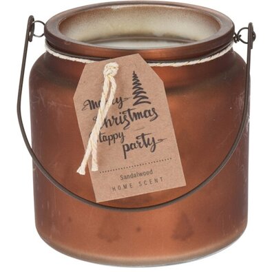 Świeczka w szkle Happy party Sandalwood, 10 x 10 cm