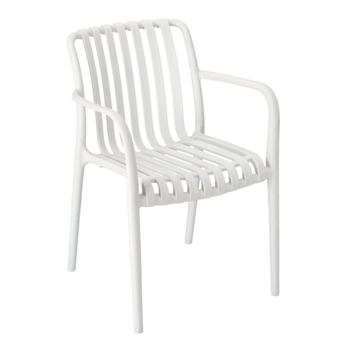 Záhradná stolička 45,5 x 57 x 45/81 cm, biela