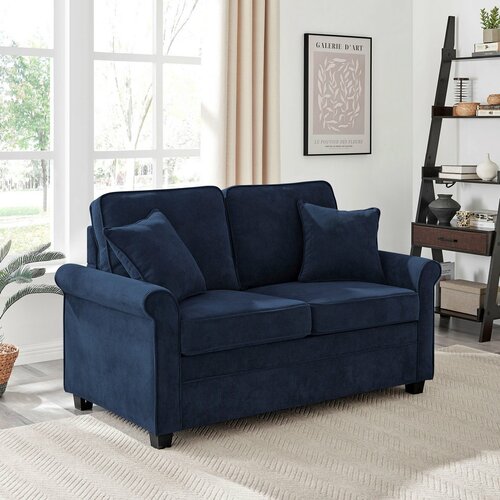 Dwuosobowa sofa ASB-4170 BLUE2, manżester,niebieska