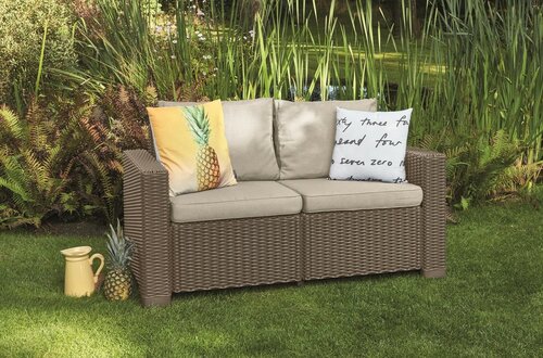 Keter Gartensofa California 141 x 68 x 72 cm, Cappuccino