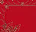 Vánoční ubrus s potiskem, červená, 35 x 35 cm