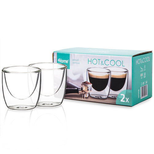 4Home Szklanka termiczna do espresso Hot&Cool 80 ml, 2 szt.