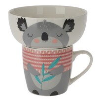 Kinderschüssel- und Becher-Set Koala, Porzellan