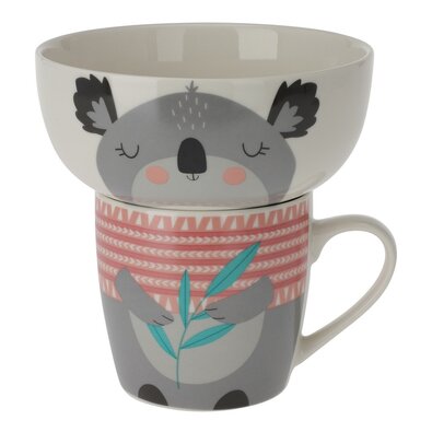 Otroški set skodelice in lončka Koala, porcelan