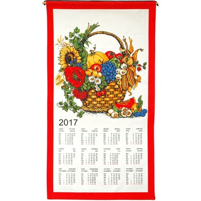 Textilní kalendář 2017 Košík, 35 x 65 cm