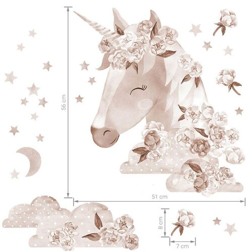 Autocolant de perete Bayo Boho unicorn