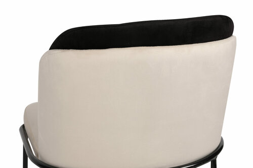 Set de scaune de sufragerie Dore Black and Cream,2 buc.