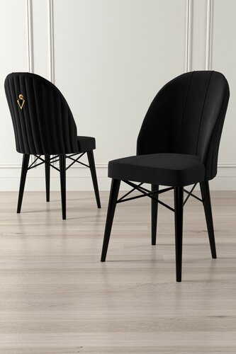 Esszimmerstuhl-Set Ritim Black, 6 Stück