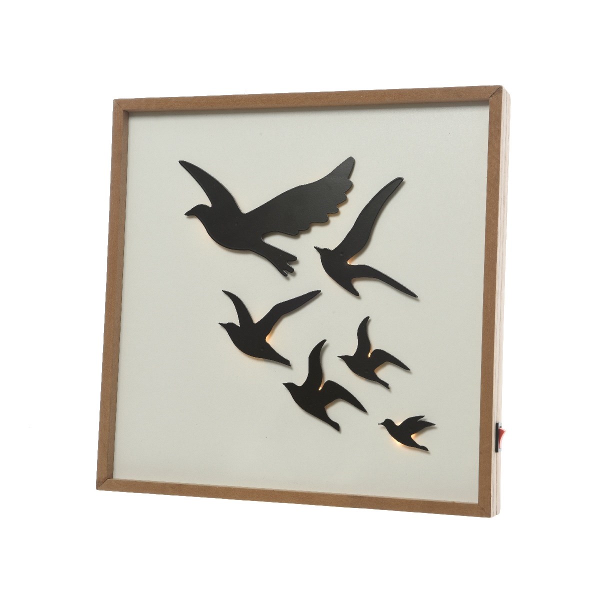 LED obraz Birds, 30 x 30 cm