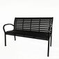 Bancă de grădină 125 x 60 x 80 cm, negru, oțel /plastic