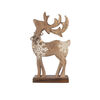 4Home Dekoracija iz mangovega lesa Snowflake Deer,33 cm