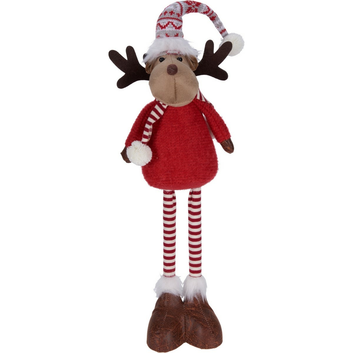 Świąteczny renifer stojący Barney, teleskopowe nogi, 49 cm