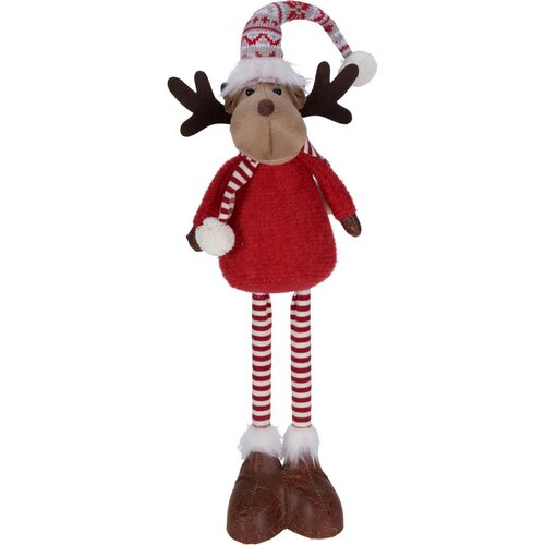 Vánoční stojící sob Barney, teleskopické nohy, 49 cm