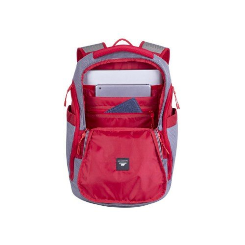 Riva Case 5225 Sportrucksack für Laptop 15,6", grau-rot, 20 l