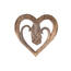 InDecor Serce z drewna mango Joined hands, 30 x 30 x 2,5 cm