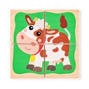 Woody Minipuzzle Domače živali
