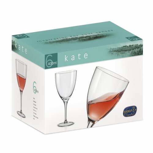 Crystalex 6dílná sada sklenic na víno KATE, 400 ml