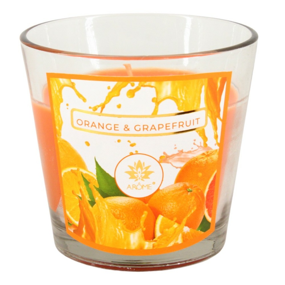 Aroma Illatgyertya üvegben narancs és grapefruit , 120 g termék 2. képe