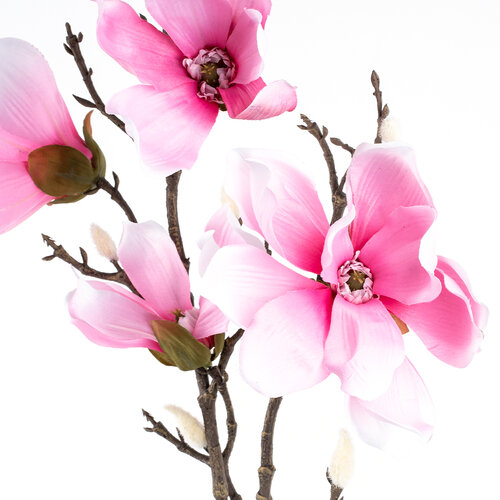 Sztuczna kwiat Magnolia jasnoróżowy, 86 cm
