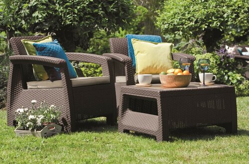 Set de grădină Keter Corfu WEEKEND, maro